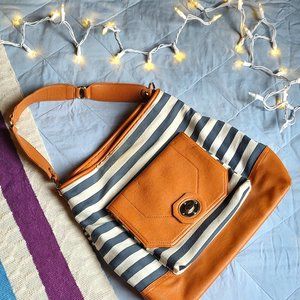 imoshion striped bag with magnetic closures
